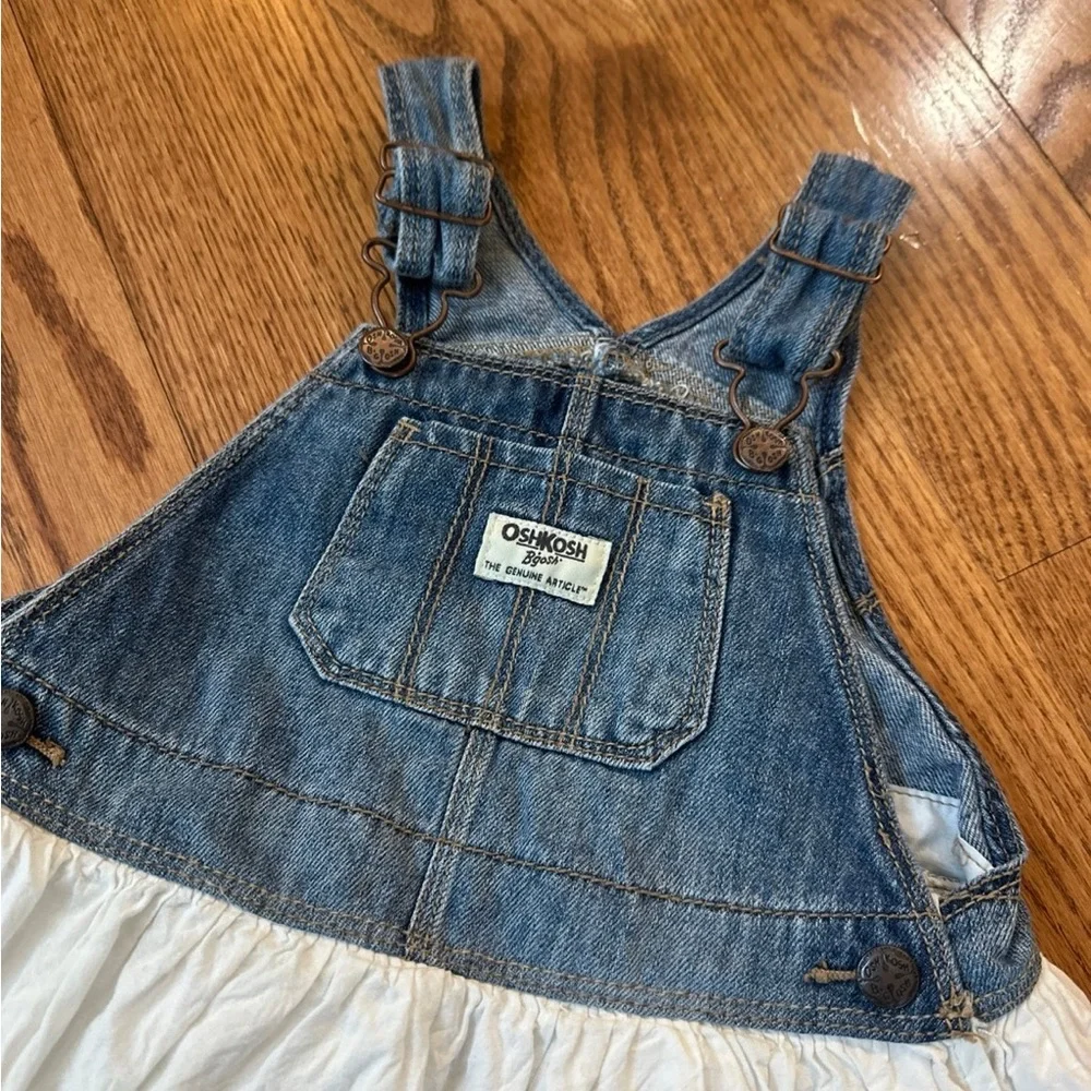 OshKosh Denim Overall Dress Girls 18-24 months - Picture 4 of 5